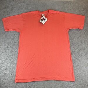 NWT Vintage 1991 Fruit Of The Loom Single Stitch Blank T Shirt Size L Peach Nos